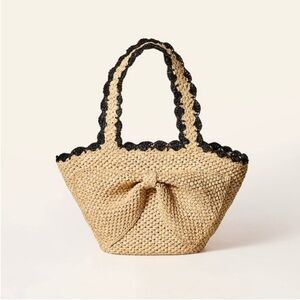 NWT-Kate Spade Target Exclusive Tan and Black Woven Tote Bag